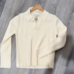 English Factory Ivory V-Neck Sweater